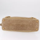 Balenciaga Giant Vero Hand Bag Leather Beige Gold 263244 Auth 205068V-10