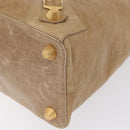 Balenciaga Giant Vero Hand Bag Leather Beige Gold 263244 Auth 205068V-12