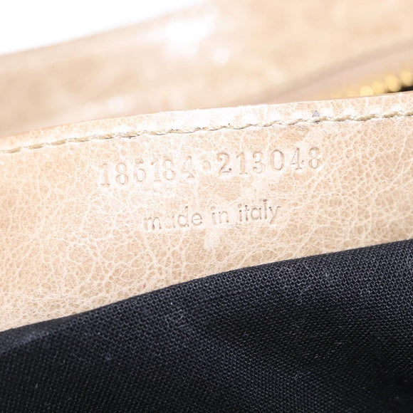 Balenciaga Giant Vero Hand Bag Leather Beige Gold 263244 Auth 205068V