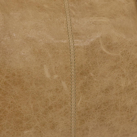 Balenciaga Giant Vero Hand Bag Leather Beige Gold 263244 Auth 205068V