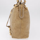 Balenciaga Giant Vero Hand Bag Leather Beige Gold 263244 Auth 205068V-5