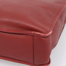 LOEWE Hand Bag Leather 2way Red Silver Auth 205076-16