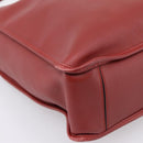 LOEWE Hand Bag Leather 2way Red Silver Auth 205076-17
