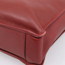 LOEWE Hand Bag Leather 2way Red Silver Auth 205076-18