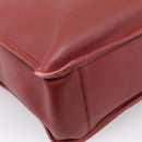 LOEWE Hand Bag Leather 2way Red Silver Auth 205076-9