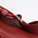 LOEWE Hand Bag Leather 2way Red Silver Auth 205076-10