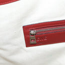 LOEWE Hand Bag Leather 2way Red Silver Auth 205076-24