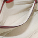 LOEWE Hand Bag Leather 2way Red Silver Auth 205076-25