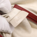LOEWE Hand Bag Leather 2way Red Silver Auth 205076-12