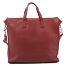 LOEWE Hand Bag Leather 2way Red Silver Auth 205076-2