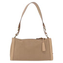 GUCCI Shoulder Bag Leather Beige Gold 92706 Auth 205079-2