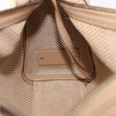 GUCCI Shoulder Bag Leather Beige Gold 92706 Auth 205079-20
