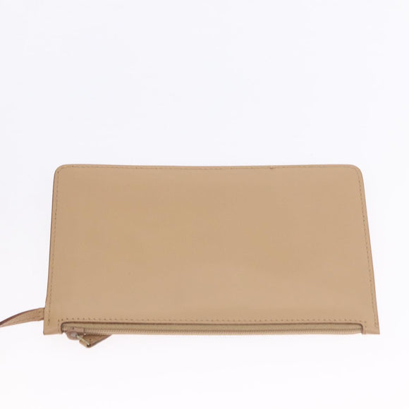 GUCCI Shoulder Bag Leather Beige Gold 92706 Auth 205079