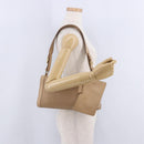 GUCCI Shoulder Bag Leather Beige Gold 92706 Auth 205079-27