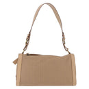 GUCCI Shoulder Bag Leather Beige Gold 92706 Auth 205079-3