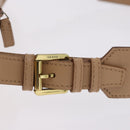 GUCCI Shoulder Bag Leather Beige Gold 92706 Auth 205079-9