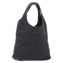 Miu Miu Hand Bag Felt Gray Auth 205081-1