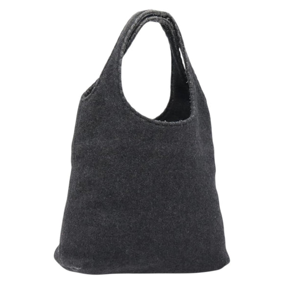 Miu Miu Hand Bag Felt Gray Auth 205081