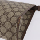 GUCCI GG Supreme Clutch Bag PVC Beige Gold 156 01 051 Auth 205083-12
