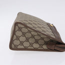 GUCCI GG Supreme Clutch Bag PVC Beige Gold 156 01 051 Auth 205083-4