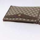 GUCCI GG Supreme Clutch Bag PVC Beige Gold 156 01 051 Auth 205083-7