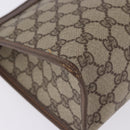 GUCCI GG Supreme Clutch Bag PVC Beige Gold 156 01 051 Auth 205083-9