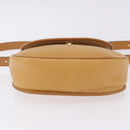 Christian Dior Shoulder Bag Leather Beige Gold Auth 205085-6