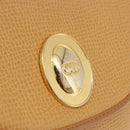 Christian Dior Shoulder Bag Leather Beige Gold Auth 205085-20
