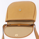 Christian Dior Shoulder Bag Leather Beige Gold Auth 205085-10