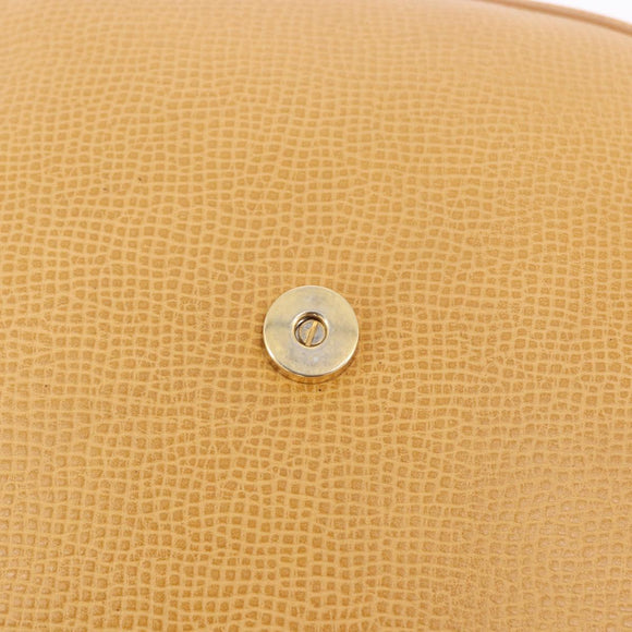 Christian Dior Shoulder Bag Leather Beige Gold Auth 205085