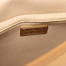 Christian Dior Shoulder Bag Leather Beige Gold Auth 205085-24