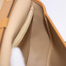 Christian Dior Shoulder Bag Leather Beige Gold Auth 205085-25