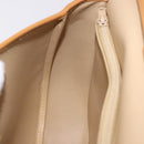 Christian Dior Shoulder Bag Leather Beige Gold Auth 205085-26