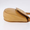 Christian Dior Shoulder Bag Leather Beige Gold Auth 205085-3