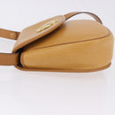 Christian Dior Shoulder Bag Leather Beige Gold Auth 205085-4