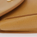 Christian Dior Shoulder Bag Leather Beige Gold Auth 205085-5