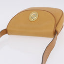 Christian Dior Shoulder Bag Leather Beige Gold Auth 205085-7