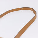 Christian Dior Shoulder Bag Leather Beige Gold Auth 205085-14