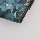 GUCCI GG Blooms Bifold Wallet PVC Blue Gold Tone 410071 Auth 205087V-16
