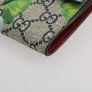 GUCCI GG Blooms Bifold Wallet PVC Blue Gold Tone 410071 Auth 205087V-14