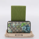 GUCCI GG Blooms Long Wallet PVC Blue Silver 408665 Auth 205088V-20