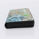 GUCCI GG Blooms Long Wallet PVC Blue Silver 408665 Auth 205088V-5