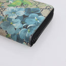 GUCCI GG Blooms Long Wallet PVC Blue Silver 408665 Auth 205088V-8