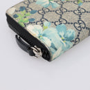 GUCCI GG Blooms Long Wallet PVC Blue Silver 408665 Auth 205088V-9