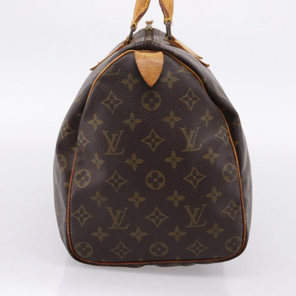 LOUIS VUITTON Monogram Speedy 35 Hand Bag M41524 LV Auth 205090