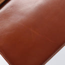 Salvatore Ferragamo Vala Hand Bag Leather Brown Gold Auth 205097-10
