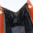 Salvatore Ferragamo Vala Hand Bag Leather Brown Gold Auth 205097-19