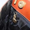 Salvatore Ferragamo Vala Hand Bag Leather Brown Gold Auth 205097-21