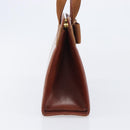 Salvatore Ferragamo Vala Hand Bag Leather Brown Gold Auth 205097-4