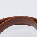 Salvatore Ferragamo Vala Hand Bag Leather Brown Gold Auth 205097-8